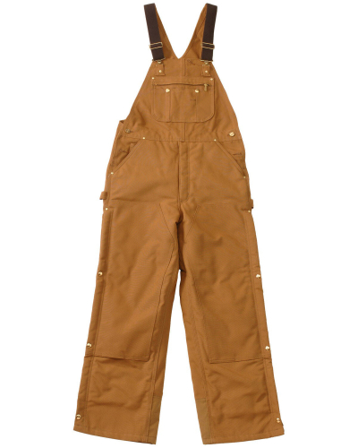 Mens Quilt Lined Zip to Thigh Bib Overalls